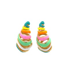 Pastel Rainbow Open Teardrop