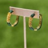 Green & Gold Square Hoop