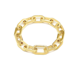 Polish Gold Paperclip Bracelet