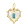 MOP Stone Heart Charm