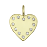 White Stones Heart Charm