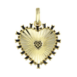 Fluted Heart Charm