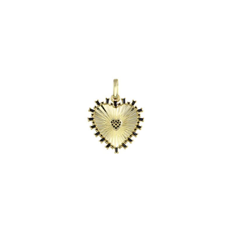Fluted Heart Charm