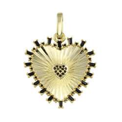 Fluted Heart Charm