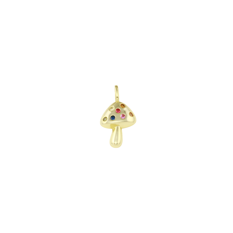 Rainbow Mushroom Charm