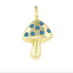 Turquoise Mushroom Charm