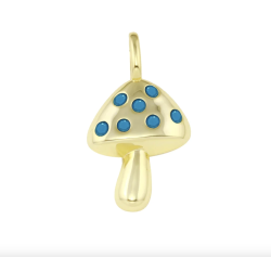 Turquoise Mushroom Charm