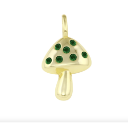 Emerald Mushroom Charm