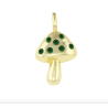 Emerald Mushroom Charm