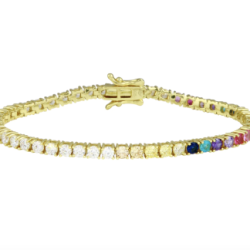 Half Rainbow Tennis Bracelet