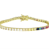 Half Rainbow Tennis Bracelet