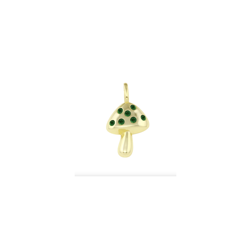 Emerald Mushroom Charm