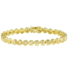 Yellow Bezel Heart Tennis Bracelet