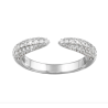 Silver Full Pave Claw Ring