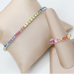 Thin Rainbow Bracelet