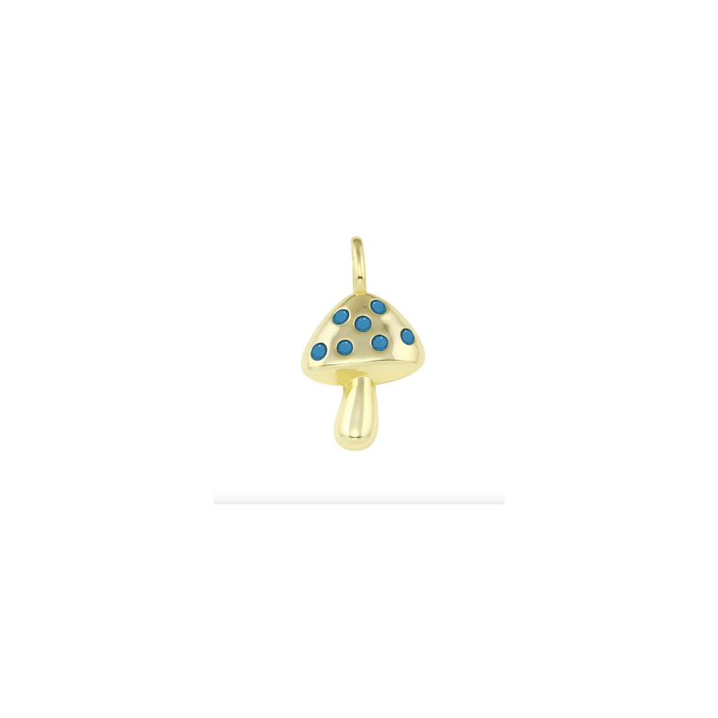 Turquoise Mushroom Charm